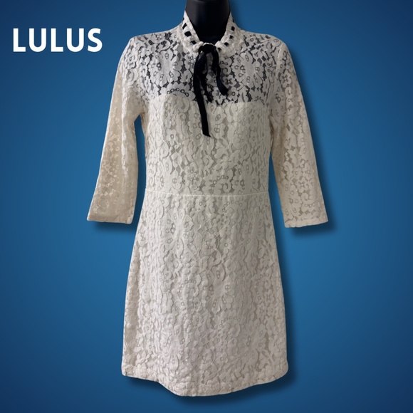 Lulus Classmate White Lace Dress - Timeless Elegance! - Picture 3 of 6